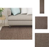 vidaXL Sisal Vloerkleed - 66x200 cm - Bruin - 100% sisal - Anti-slip onderkant - Vloerkleed