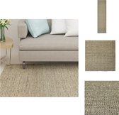 vidaXL Sisal Vloerkleed - 80 x 300 cm - Taupe - 100% Sisal - Vloerkleed