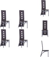 vidaXL Chaise de salle à manger - Marron - Simili cuir - 43 x 55,5 x 108 cm - Ergonomique - Chaise de salle à manger