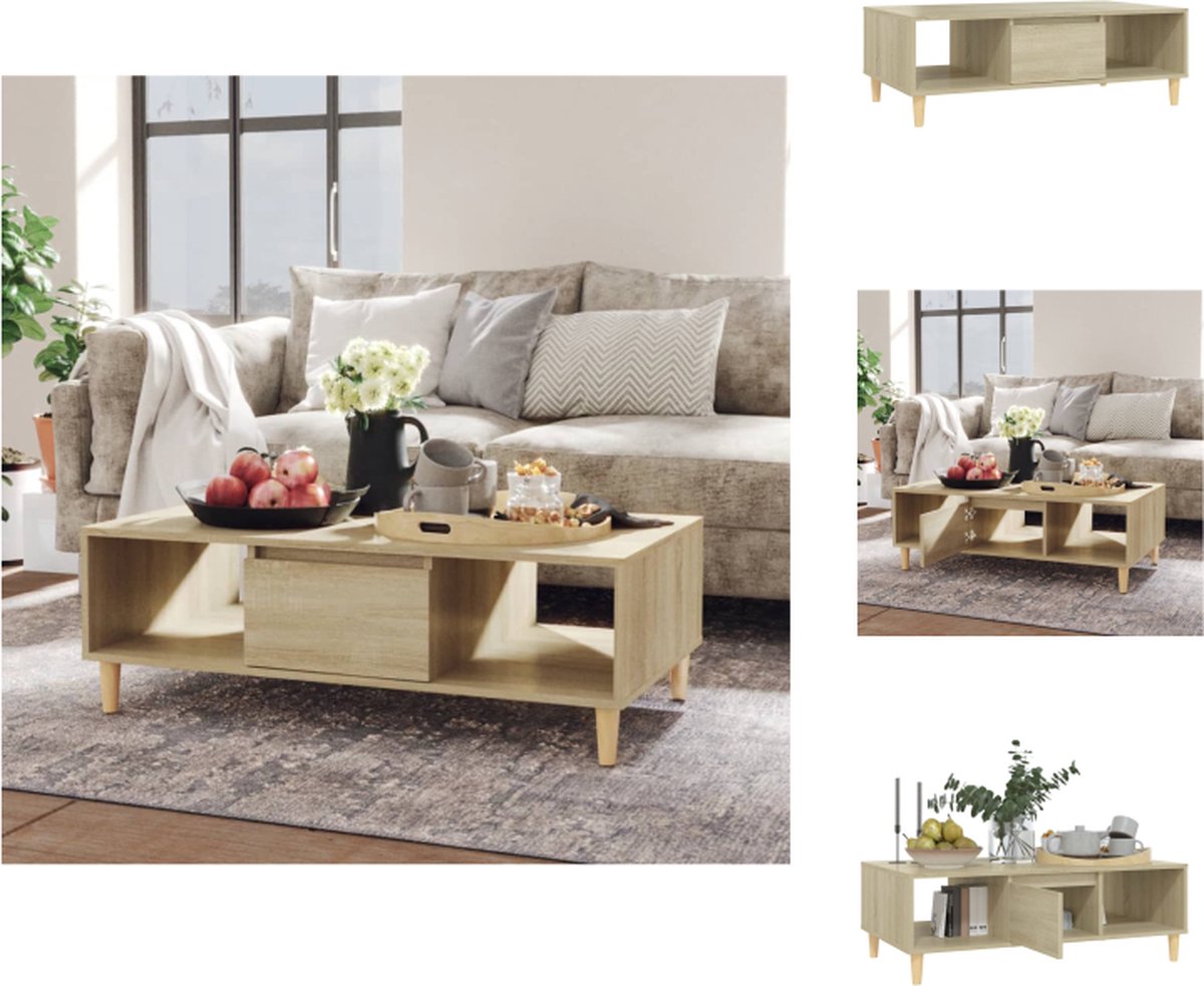 Meubella - Salontafel Riley - Beige - 76 cm | Leen Bakker Meubella - Salontafel Riley - Beige - 76 cm | Leen Bakker