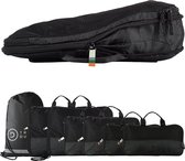 Packing cubes met compressie, set packing cubes, hoesjes en bagage-organizer voor rugzak en koffer, extra lichte kledingzakken Packtaschen Set Zwart7-teilig, zwart