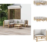 vidaXL Bamboe Tuinset - Lounge - 55 x 65 x 30 cm - Duurzaam - Comfortabel - Modulair - Tuinset