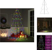 vidaXL Kerstkegelboom - Verlichting met 240 LEDs - 8 lichteffecten - ø 118 x 180 cm - Waterproof - Decoratieve kerstboom