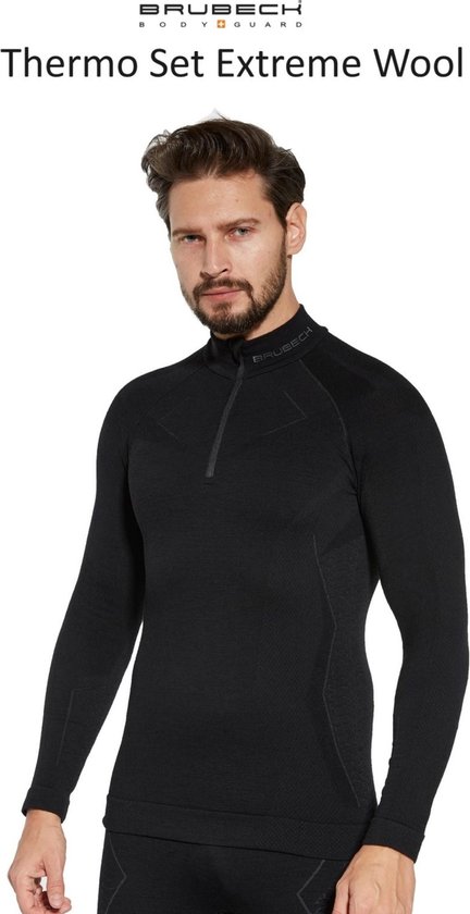 Brubeck Heren Thermo Set - Extreme Merino Wol - Zwart M