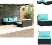 vidaXL Poly Rattan Tuinset - Modulair Design - Waterbestendig - Stevig Frame - Comfortabele Kussens - Tuinset