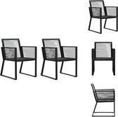 vidaXL Tuinstoelset PVC-rattan - 53x57x77 cm - stabiel en weerbestendig - Tuinstoel