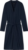 SCHIESSER Essentials badjas - heren badjas fine interlock donkerblauw - Maat: M