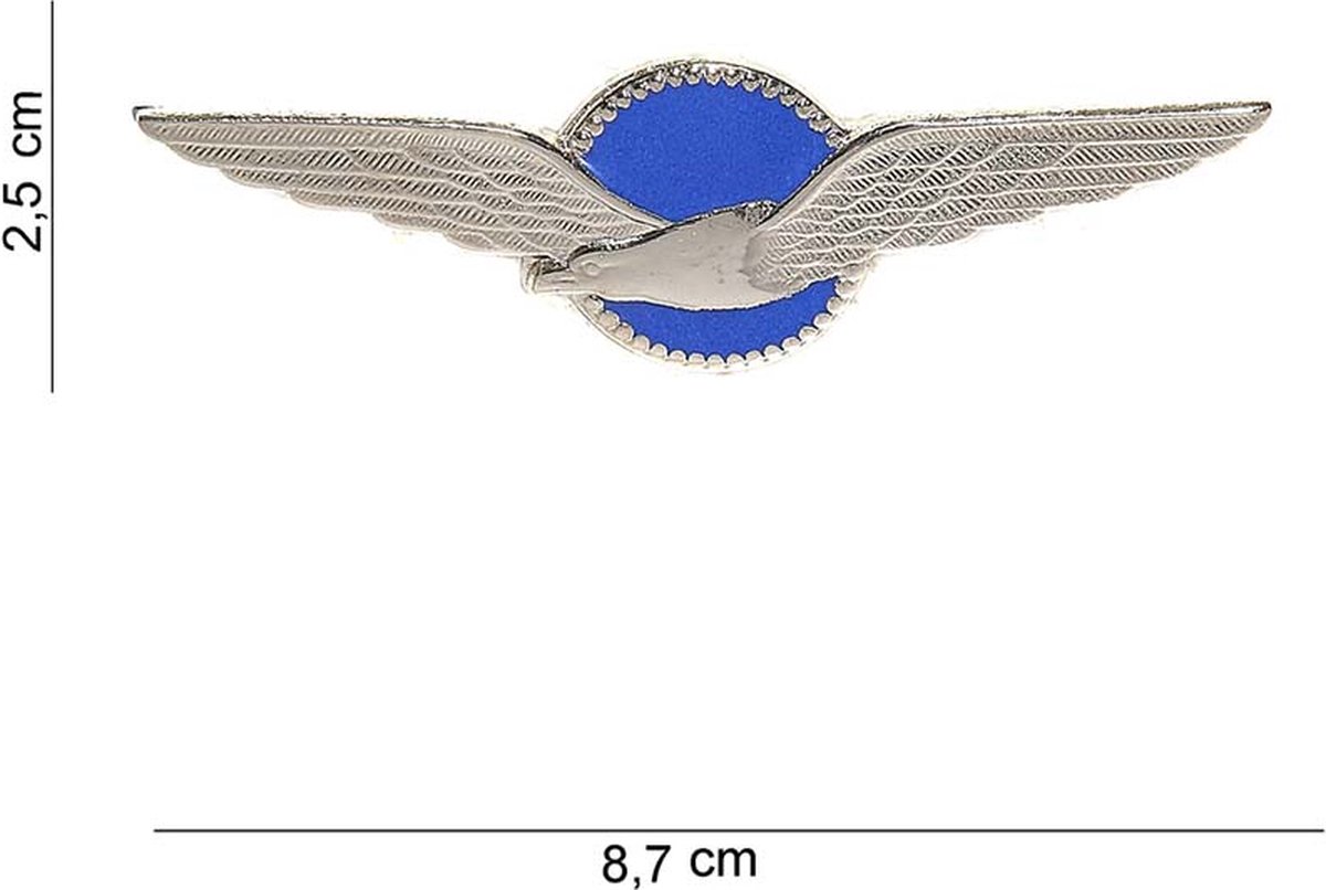 Embleem metaal KLU blauw pin