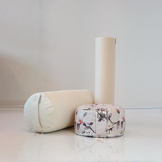 Rond Meditatiekussen - Field Flowers - Katoen - ⌀30cm - 15cm van Yogi & Yogini — afbeelding 2