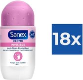 Bol.com Sanex Deo Roller - Dermo Invisible Anti White Marks - 18 x 50 ml aanbieding