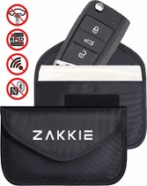 "ZAKKIE" Signaal Blokkerend Autosleutelzakje - Beschermt Uw Auto Tegen Diefstal Door Relay Attack/Hacking | RFID Blocker| Autodiefstal |Anti Straling | Faraday | Beschermhoes |Keyfob |Kist | Geschikt Voor Alle Keyless Entry & Go Autosleutels!