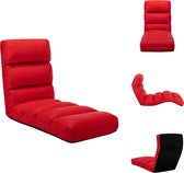 vidaXL Vloerstoel Loungebed - Kunstleer - Rood - 175 x 56 x 20 cm - Instelbaar - Chaise longue