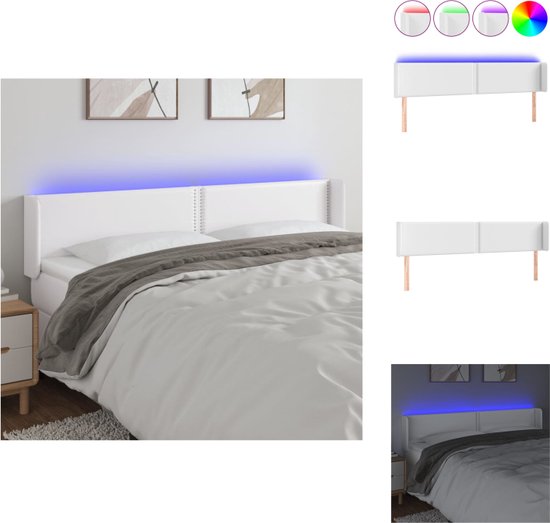 Hoofdbordkast met LED-verlichting 140x17x102 cm