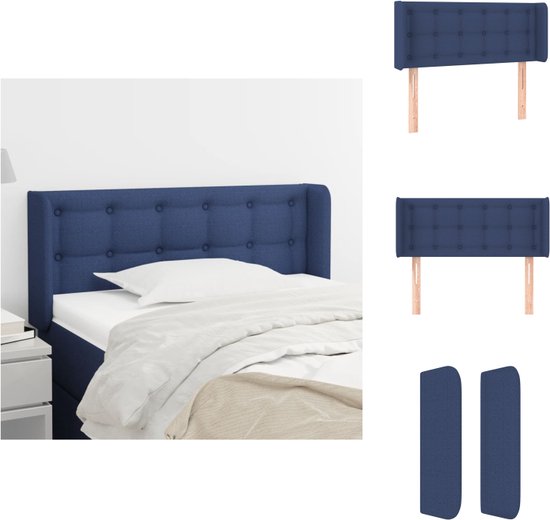 vidaXL Hoofdeind Bed - Blauw - 83 x 16 x 78/88 cm - Duurzaam materiaal - Stevige poten - Bedonderdeel