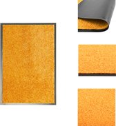 vidaXL Deurmat Binnen/Buitenmat - 60x40 cm - Oranje - Anti-Slip PVC - Machine Wasbaar - Deurmat