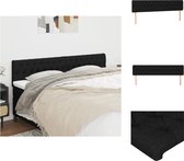vidaXL Hoofdbord - 180 x 7 x 78/88 cm - Zwart - Bedonderdeel