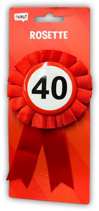 Spiraalslinger 40e Verjaardag – Verkeersbord Feestdecoratie – 24 Stuks Voor Verjaardag, Bruiloft Of Jubileum