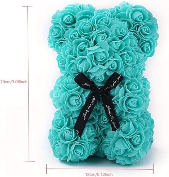 Livano Roses Teddy Bear - Rose Bear - Rose Bear - Cadeau de Saint-Valentin pour Cheveux et Hem - Femme - Rose avec lumière