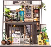 Crafts&Co Kit de construction miniature Adultes – Bois – Maison de poupée DIY – Cadeau de Noël – Café