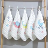baby washandjes set 5 stuks 30x30 cm - zachte baby doekjes - doekjes wassen van gezicht pasgeborenen en kinderen