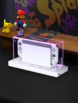 Display Geschikt Voor Nintendo Switch- Oled - Led - Display - Beschermhoes - Acryl Display - Doorzichtige Stofkap - Instelbare Kleuren