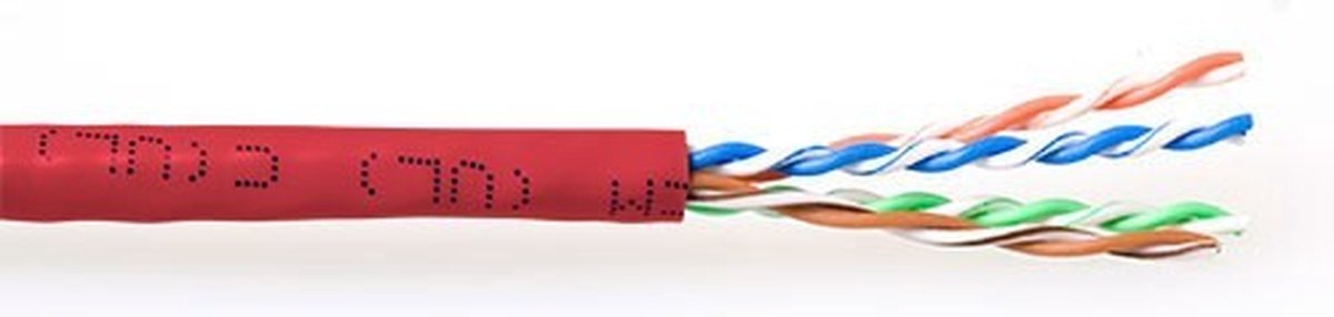 Patchkabel CAT6 UTP soepel rol 305M rood
