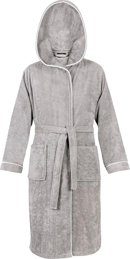 Herenbadjas met capuchon, 100% Katoenen, Heren Maat: XXL, Unisex Maat: XXL-3XL, Beige