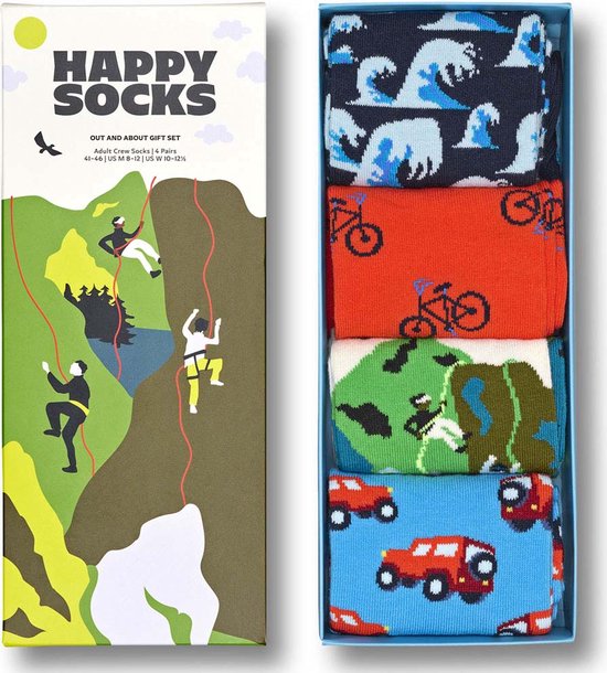 Happy Socks giftbox 4P sokken out and about multi