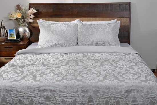 YF41367118 Audrey 4-Piece Bed Linen Set 200 x 220 cm Grey