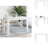 vidaXL Eettafel Wit - 120 x 60 x 76 cm - Hoogwaardig bewerkt hout - Tafel