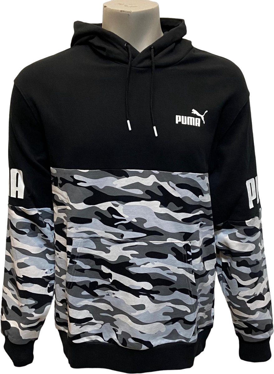 Puma Power Camo -Hoodie -kleur Zwart