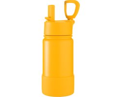 EcoBotl - Epic - 400ml - Bee - Geel - Drinkfles - Waterfles - Duurzaam - Geïsoleerd - Herbruikbaar - Eco - Met rietje - Kids - Kinderen - Volwassenen