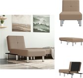 vidaXL Verstelbare Chaise Longue - Capuccino - 140x70 cm - Multifunctioneel - Chaise longue