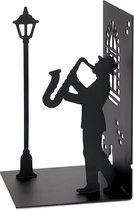 Balvi Boekensteun Muziek Jazz Metaal Zwart