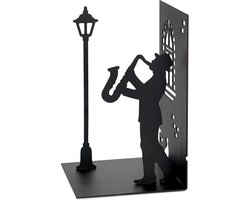 Balvi Boekensteun Muziek Jazz Metaal Zwart