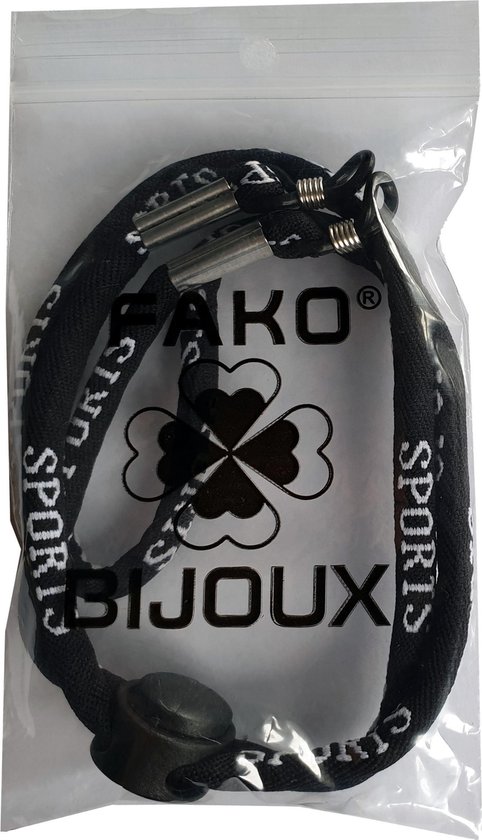 Fako Bijoux® - Brillenkoord - Nylon - Sports - Verstelbaar - Zwart - Fako Bijoux®