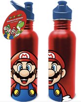 SUPER MARIO - Mario - Metalen Water Fles 700ml