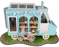 Miniatuur Bouwpakket M Volwassenen - Hout - DIY Poppenhuis - Bouwpakketten - Rolling Bistro - Crafts&Co