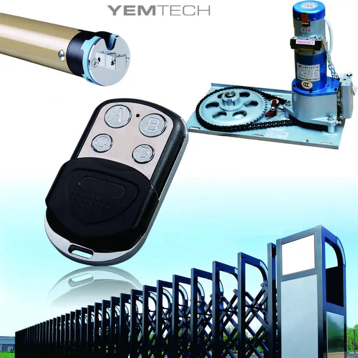 Yemtech Ouvre-porte de garage - Télécommande universelle 433 MHz