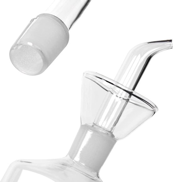 GUWINA Bouteille D'huile D'olive,1L Distributeur D'huile D'olive En Verre Vinaigre Flacon Récipient Avec Couvercle Bec Verseur Sans Goutte,Récipient à Condiments Liquides