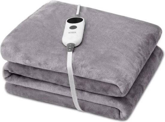 Change Luxe Elektrische Bovendeken van Change - 200x180 cm - Grijs - Knuffeldeken met 6 Warmtestanden & Timer - Geschikt voor 2 Persoon - Verzwaringsdeken - Wasbaar