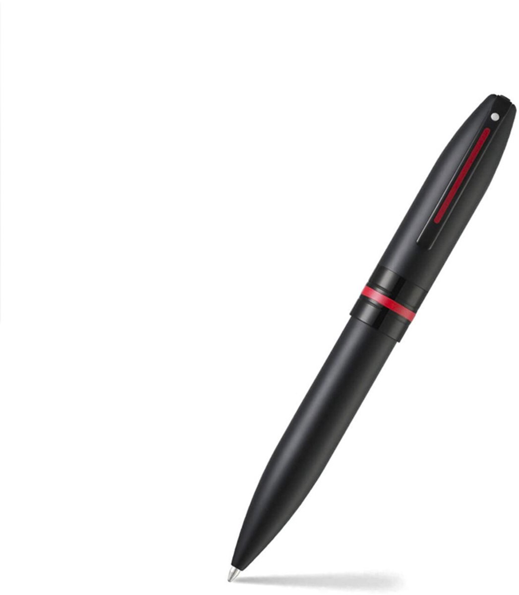 Sheaffer balpen - Icon E9108 - Matte black lacquer red PVD trims