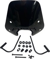 Windscherm Piaggio Zip scooter - laag windscherm glans zwart | inclusief beugels