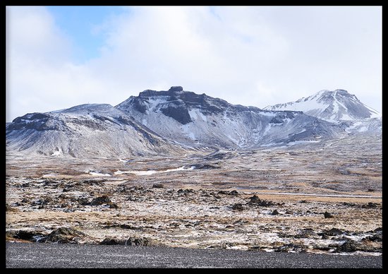 Poster Montagne d'Islande - Poster nature - 70x50 cm - Hors cadre - WALLLL