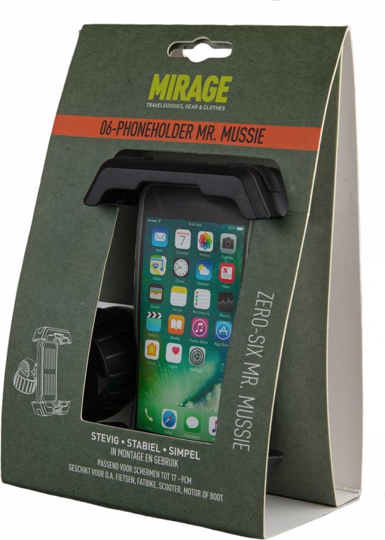 Mirage Tassen Tassen Telefoonhouder Zero-Six Mr. Mussie zwart van Mirage — afbeelding 4