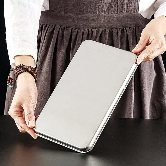 2 Stuks Roestvrijstalen Mini-Taartplaat, 22.7 X 14.7 X 1.2 cm Rechthoekig Bakplaten van Roestvrij Staal, Gelijkmatig Verwarmd Bakplaat, Vaatwasmachinebestendig, Bakken, Braden en Serveren van Voedsel 2 Stuks Roestvrijstalen Mini-Taartplaat, 22.7 X 14.7 X 1.2 cm Rechthoekig Bakplaten van Roestvrij Staal, Gelijkmatig Verwarmd Bakplaat, Vaatwasmachinebestendig, Bakken, Braden en Serveren van Voedsel