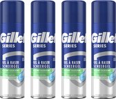 Gel à Raser Gillette Series Sensitive Homme - 4 x 200 ml