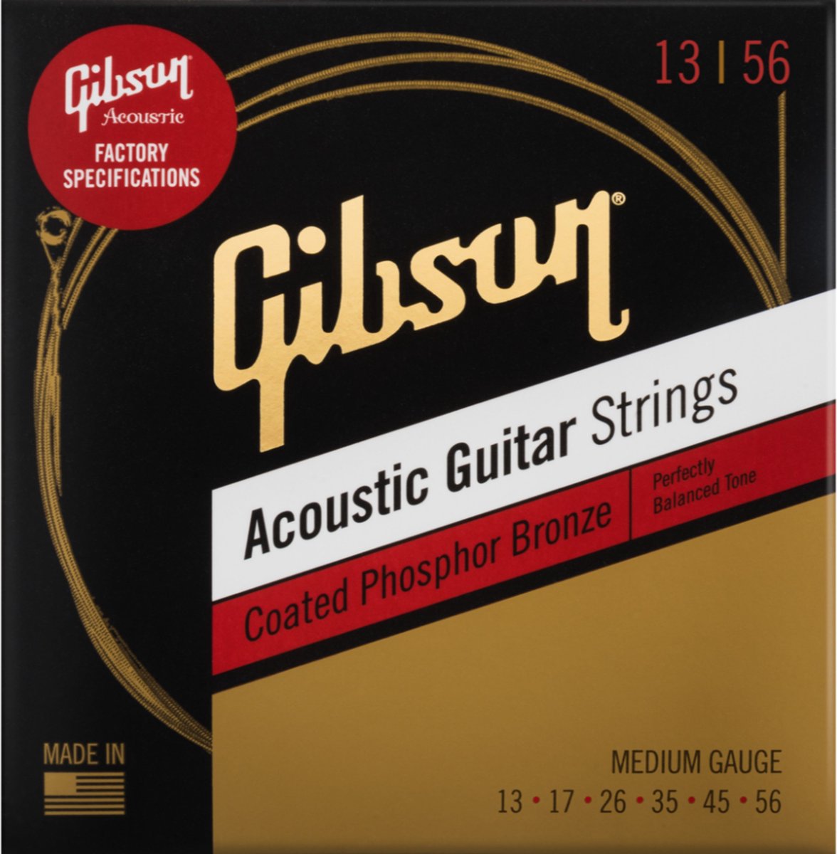 Gibson SAG-CPB13 Acoustic Medium 13-56 - Akoestische gitaarsnaren