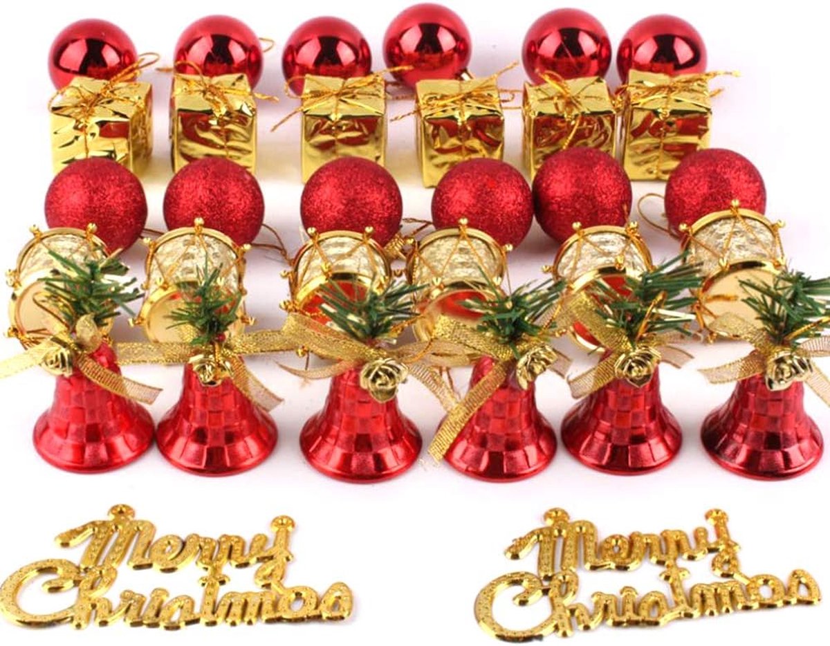 SHOP YOLO-Kerstballen -Onbreekbaar Plastic Opknoping Ornament Decoratie Boom Bal -32 Stuks