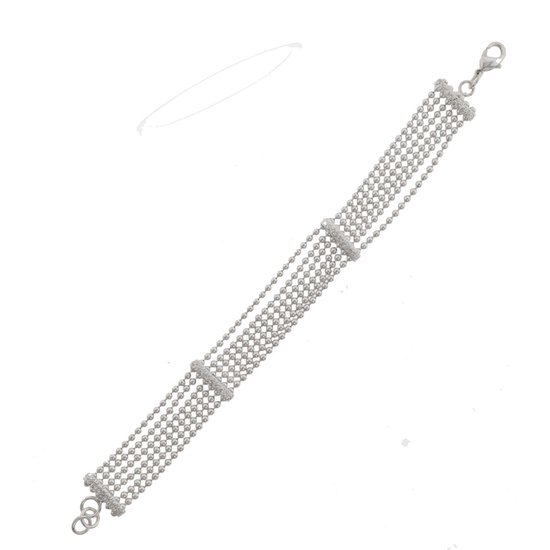 Behave Armband - zilver kleur - bolletjes schakel - minimalistische armband - schakelarmband - 18 cm
